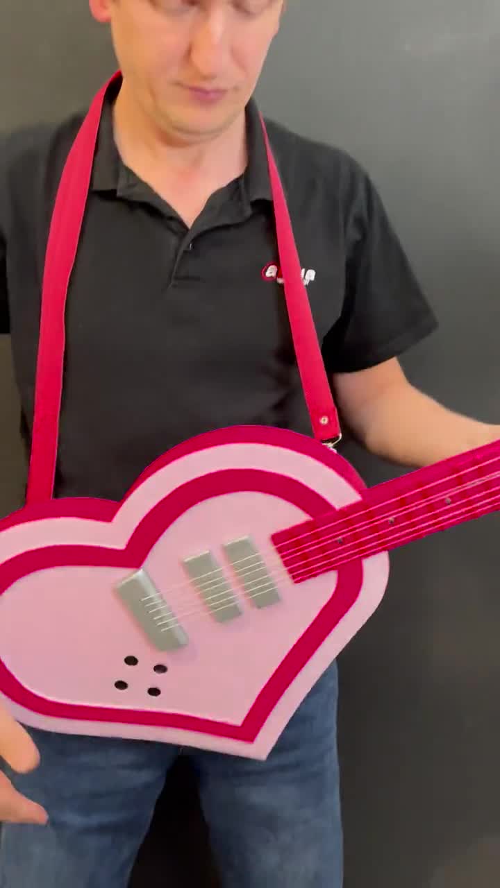 Strawberry Heart Guitar: Anime Cosplay Prop - Etsy Israel