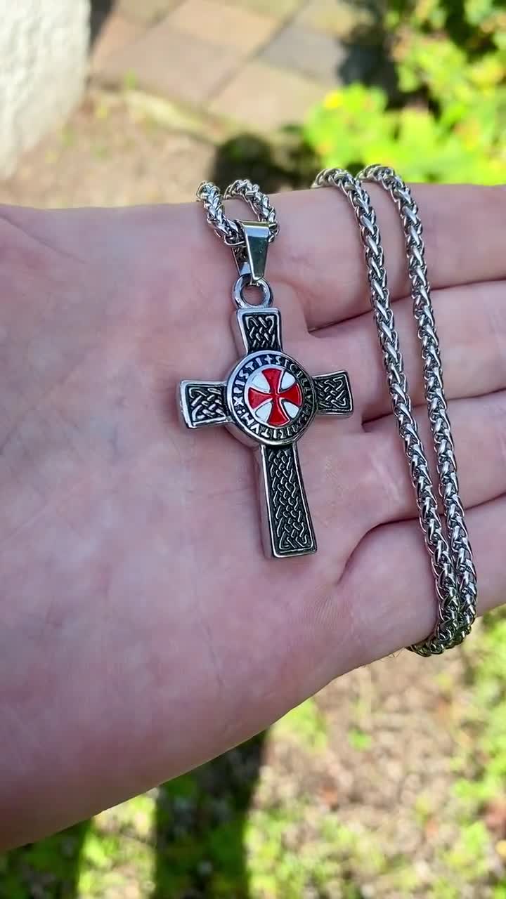 Templar Cross Pendant Necklace for Men | Classy Men Collection