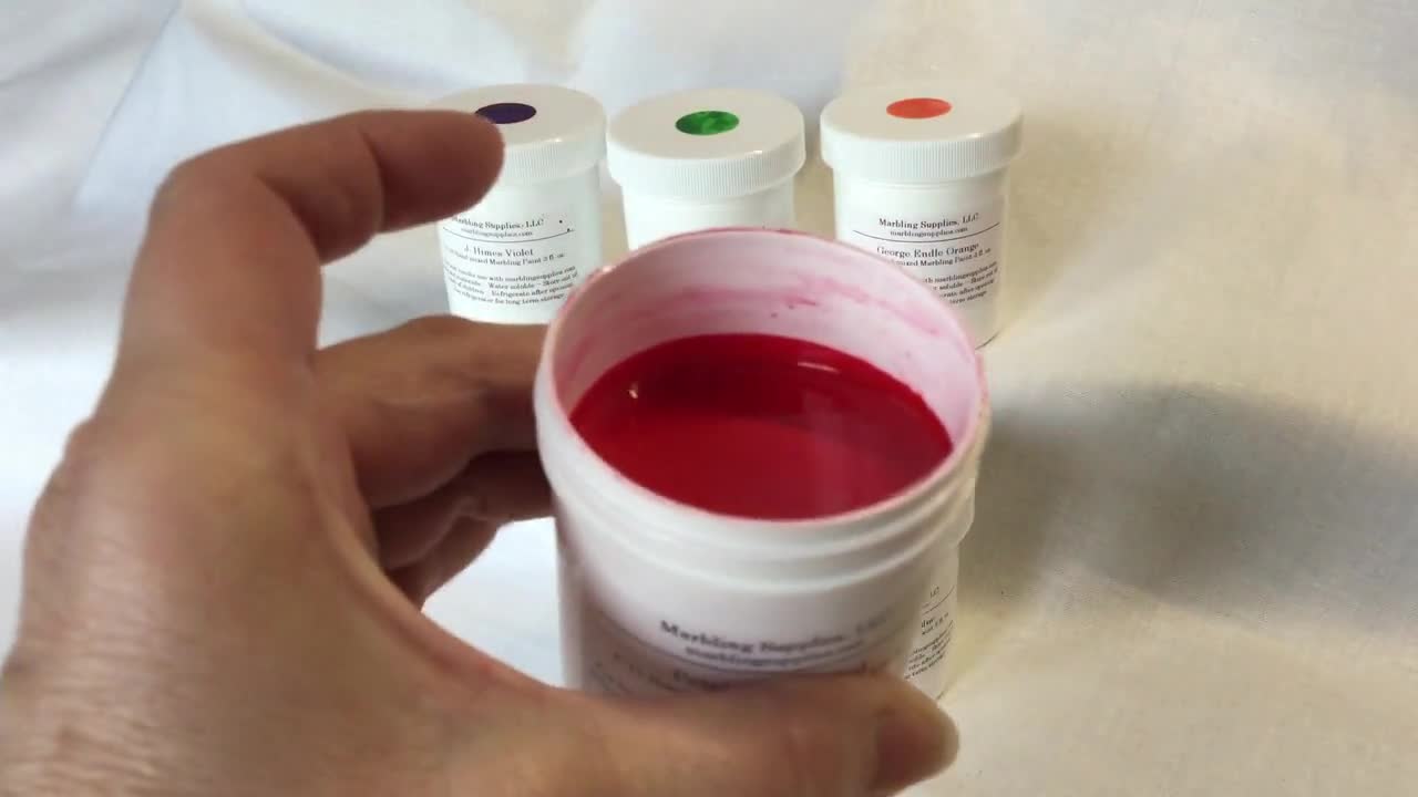 Ready-mixed Marbling Paint Hand-mixed Acrylic Paint Set of 6 Colors Basic  Set II Marbleizing Floating Paint 