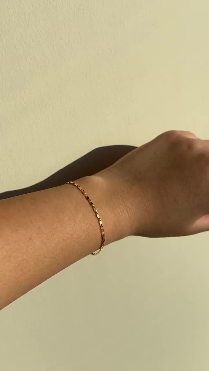 Gold Anchor Chain Bracelet / Anchor Chain / Gold Bracelet