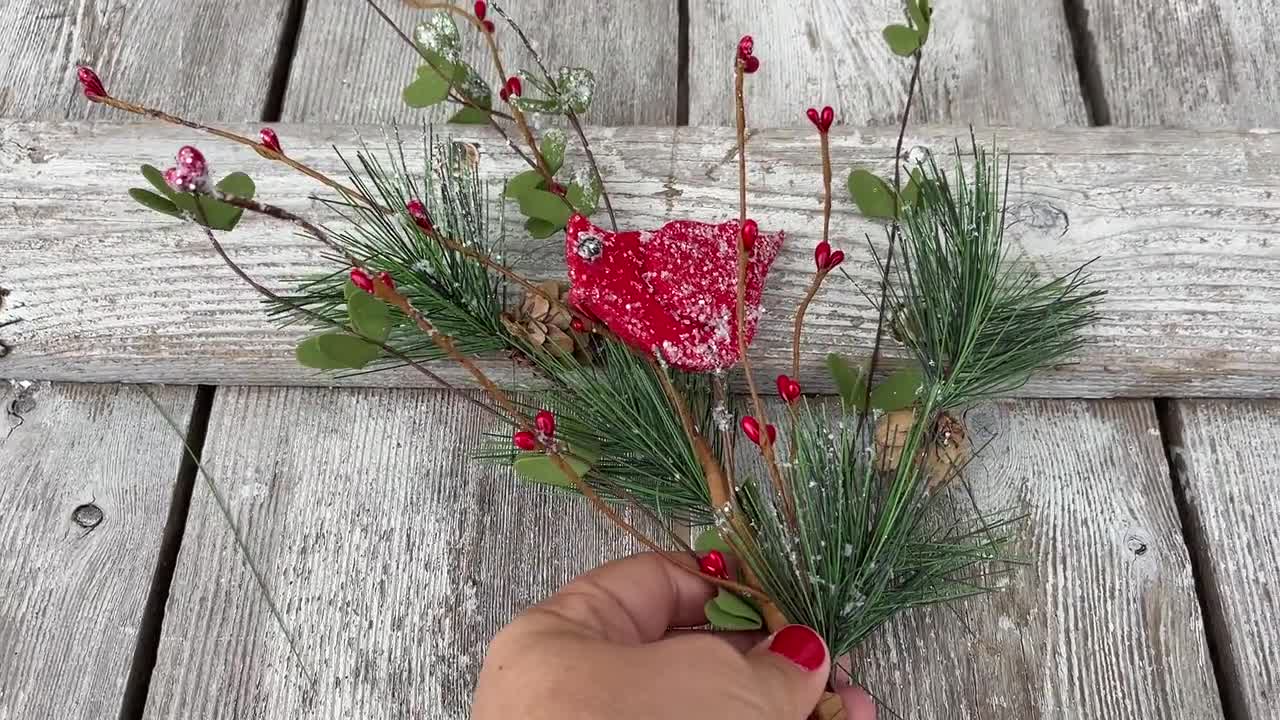 Snow Berry Stem, Christmas Greenery Stems, Christmas Floral