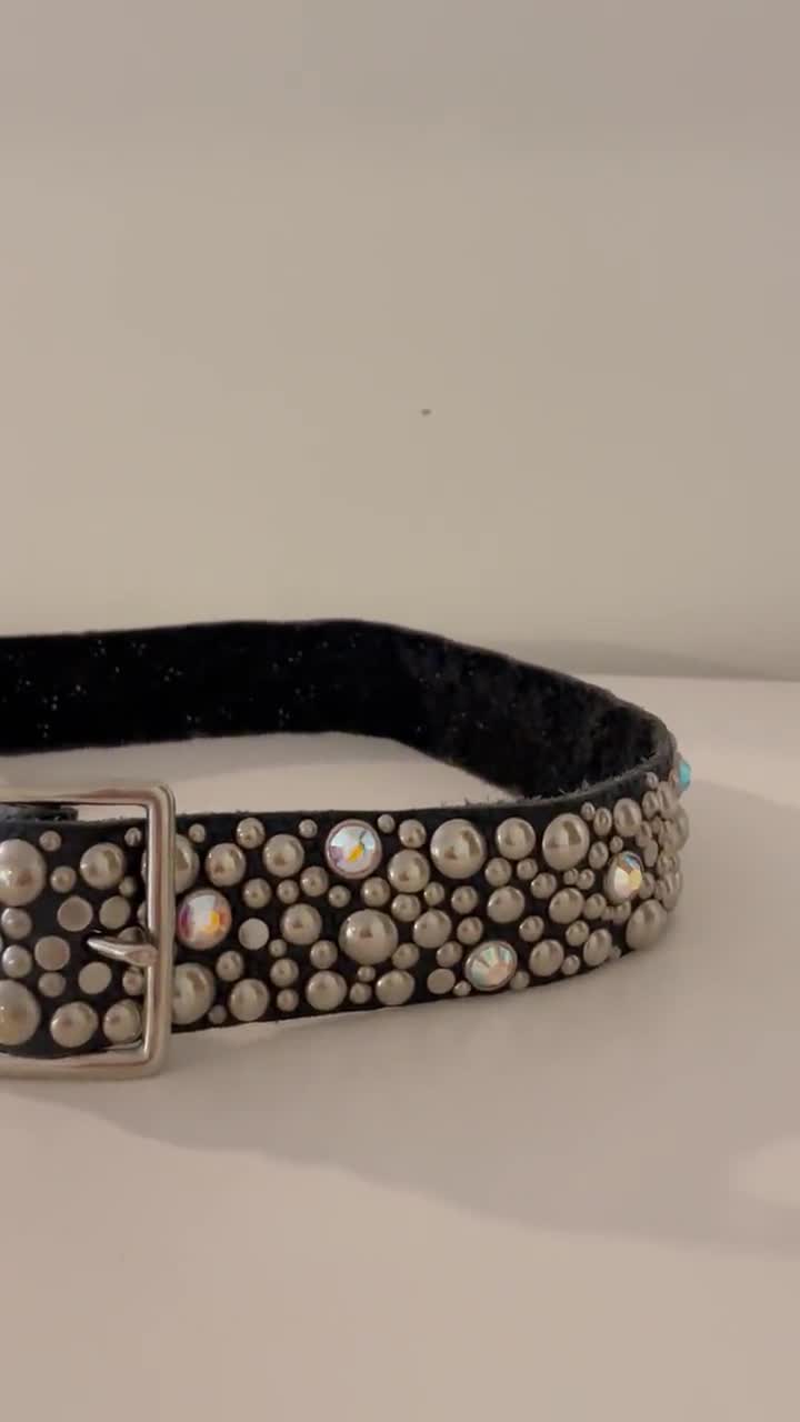 HABUAETY Studded Belt Women Y2K Spike Belts Adult Black