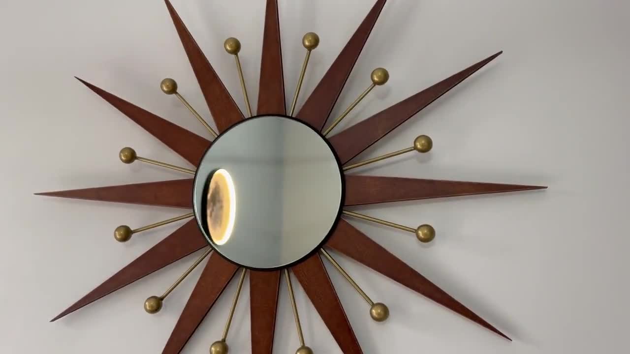 Mid-century Starburst Wall Mirror: Retro Sunburst Atomic Decor - Etsy