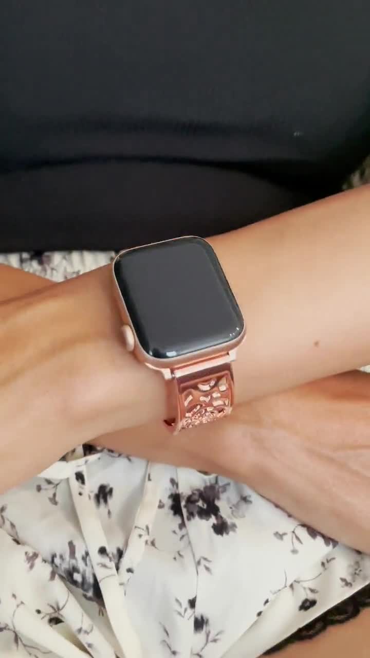 Feminine Apple Watch Band 40mm 44mm Dainty Rose Gold Apple -  Denmark