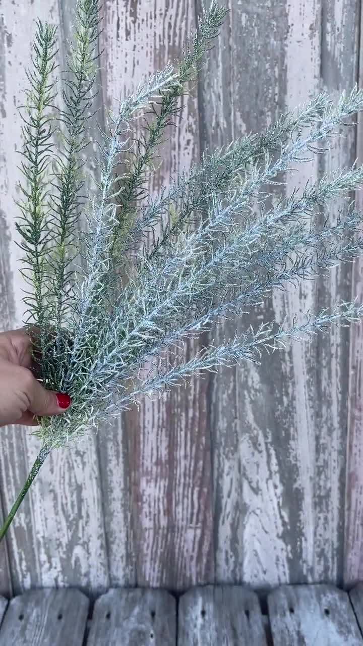 Artificial Pine, Snowy Pine Spray, Winter Greenery, Christmas