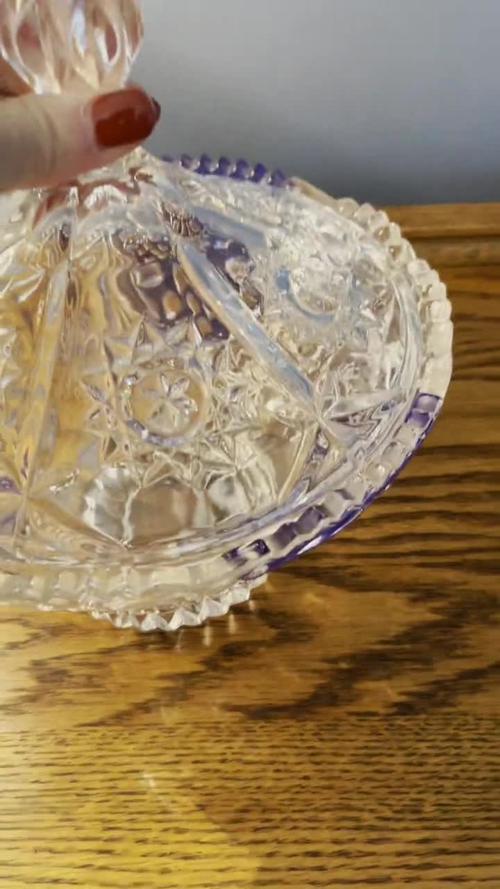 Vintage Lead Crystal Bowl / Anna Hutte Bleikristall Dated 1980s / FREE  DELIVERY -  Finland