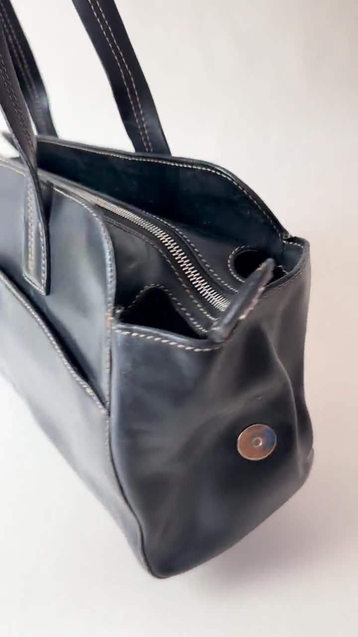 Cool 90s Y2K Francesco Biasia Italian Leather Shoulder Bag - Etsy
