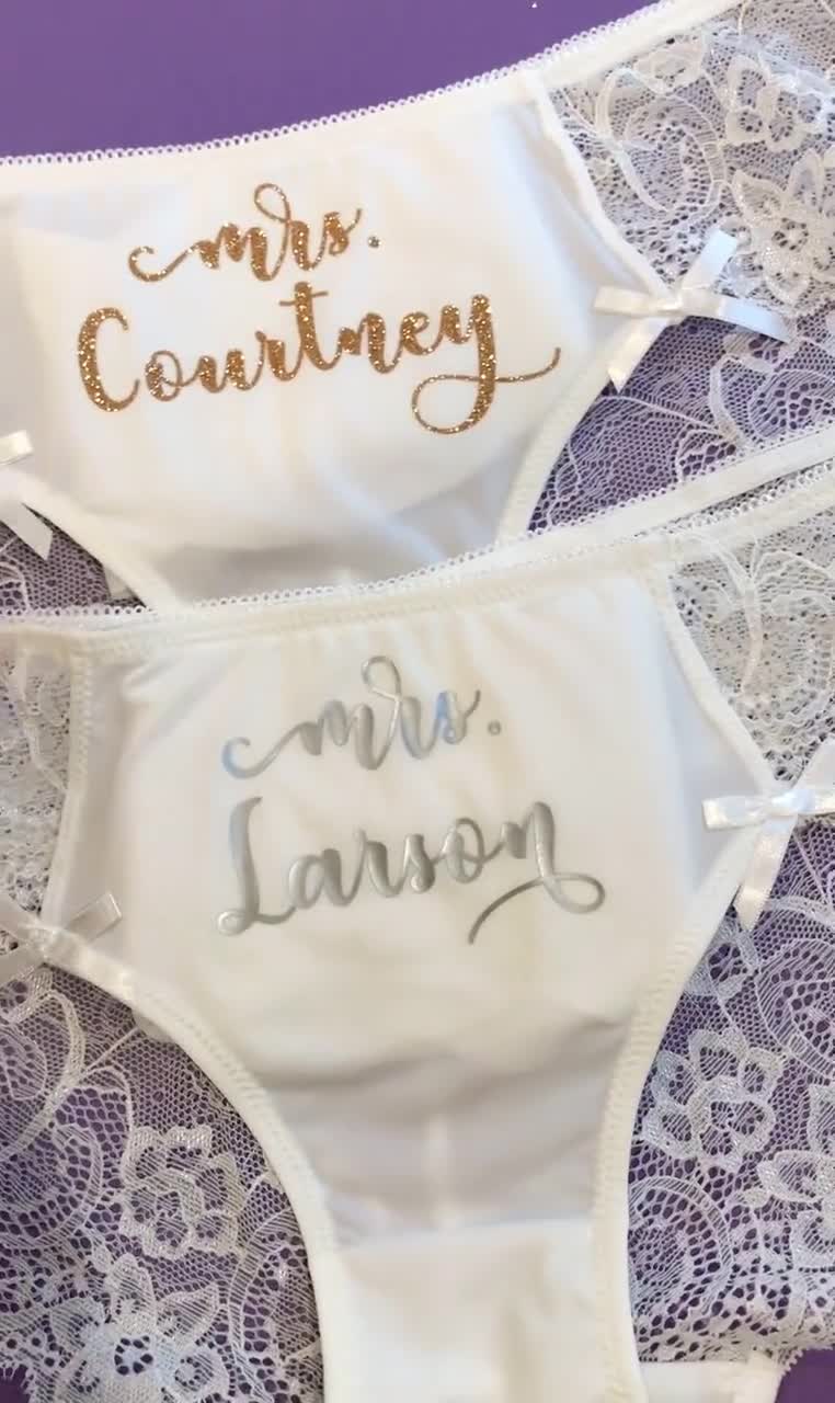 Personalized Gifts for her Bride Panties - Lace Wedding Underwear Bridal  Shower Gift Bachelorette Gift with Name Girlfriend Gift - AliExpress