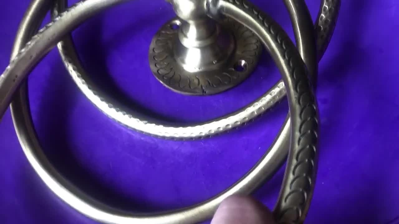 Brass Victorian Towel Ring / Directly From Manufacturer / Screws