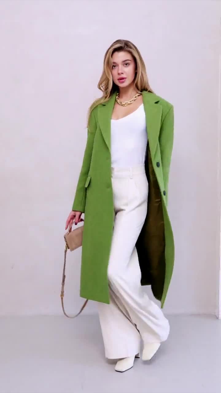 Cale Wool Felt Coat 縮絨ウールコート (GREEN) Cale コート ジャケット Cale(カル) 別注 ウールフェルト メンズ