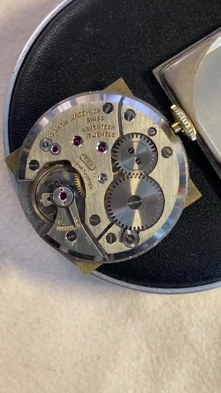 Montre Femme Gruen Gemex - Boîtier Acier Rempli Or 10 Carats - Vintage (pour Pièces/collection)
