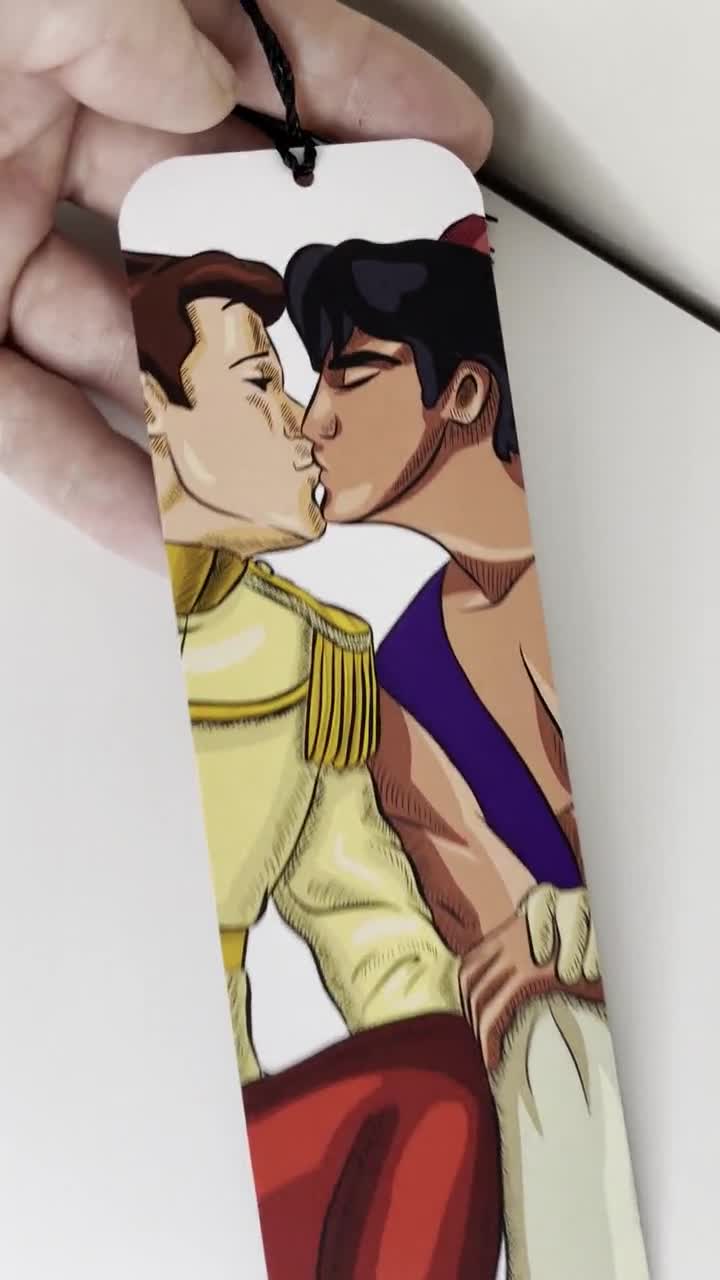 Aladdin and Prince Charming Hades and Jafar Two-sided Gay Bookmark Kissing  Bookmark of Gay Couple Disney Fan Art Upgraded - Etsy Hong Kong