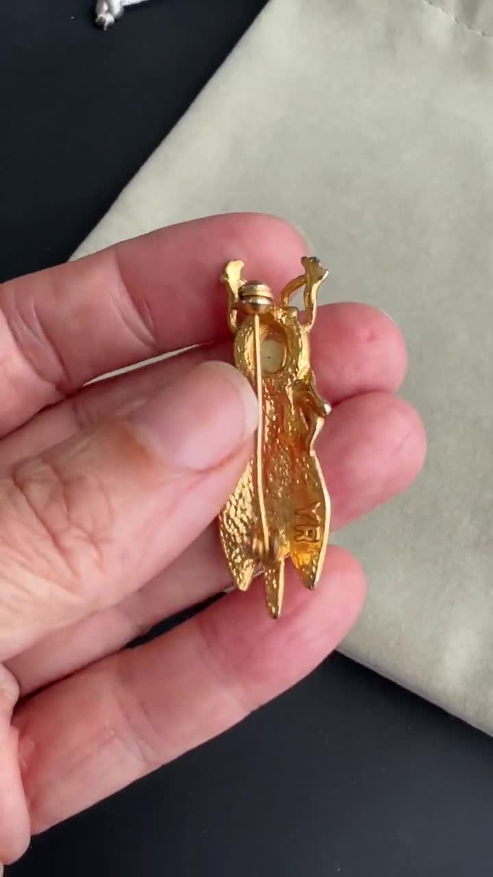 Broche Vintage Cigale Yves Rocher - Pièce Unique De Collection - Occasion