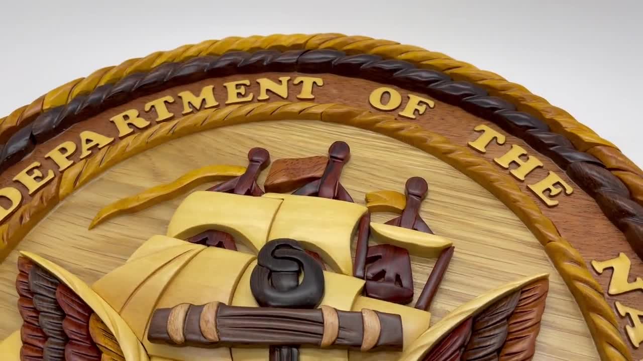United States Navy Logo - Handmade Wooden Logo - US Navy - Gift