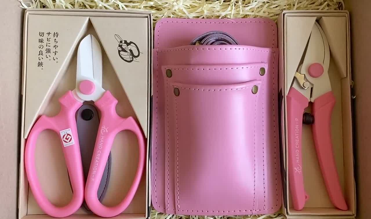 Sakagen Florist Kit: Japanese Flower Scissors, Pruner & Leather
