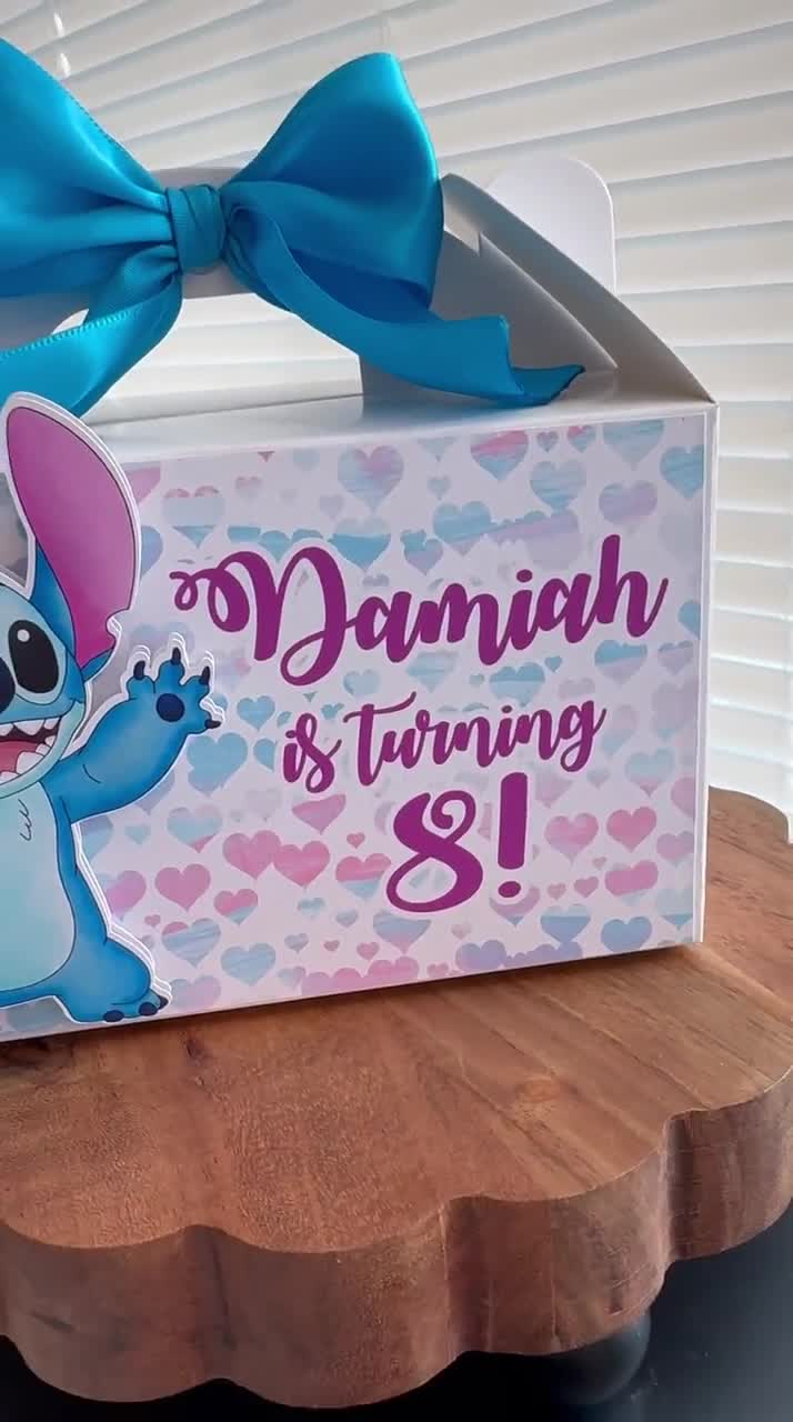 Personalized Stitch Gable Box, Party Favor Treat Bags video poster