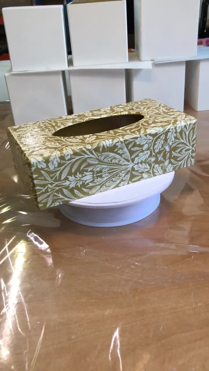 Oro Art Deco design quadrato in legno Tissue Box Cover regalo per la festa  della mamma -  Italia