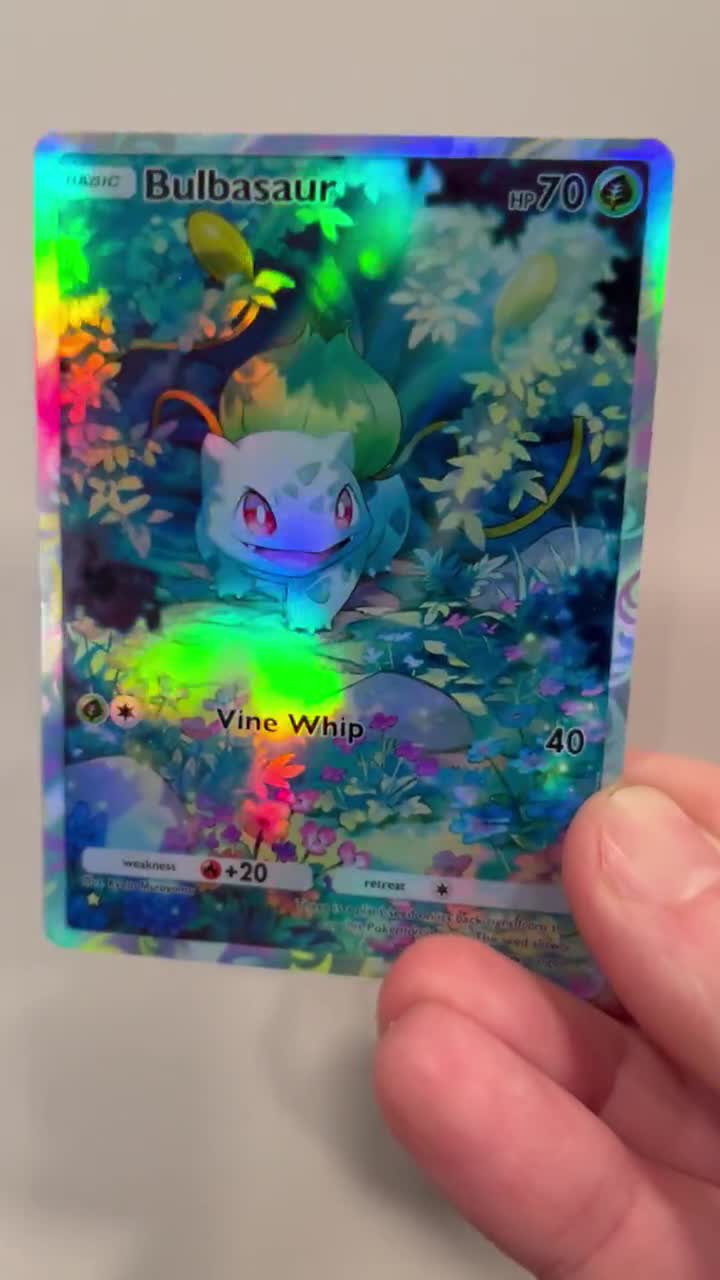 Bulbasaur Holographic Pokmon TCG Pocket Self Made Card - Sharp Details! Bulbasaur Holographic Pokmon TCG Pocket Self Made Card - Sharp Details!