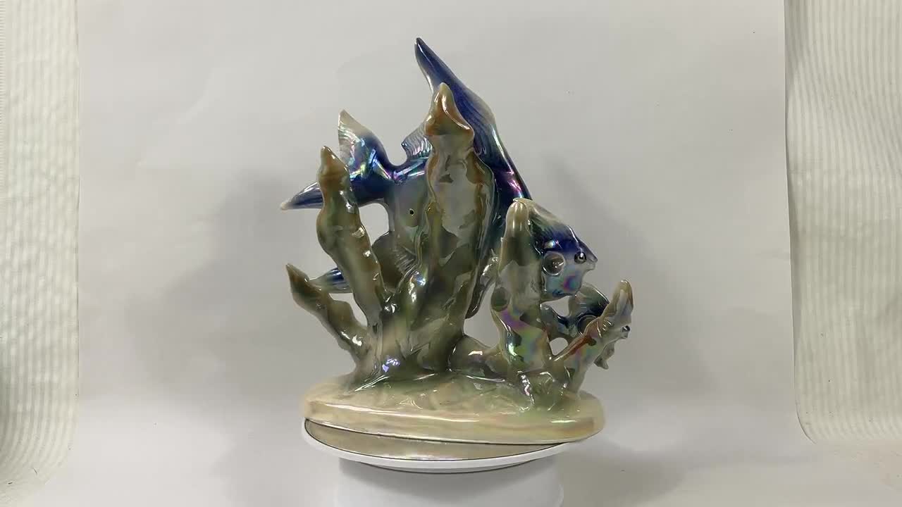 Jema Lustreware Ceramic Angel Fish Figurine 261 C1959. as Found