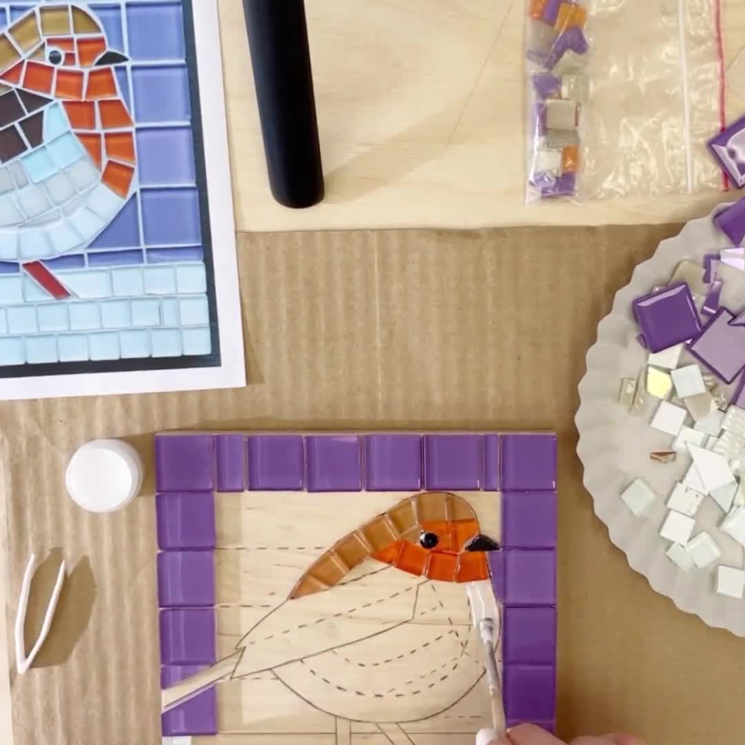 Kit fai da te mosaico in vetro uccello Regali di Natale Kit artigianale per  bambini Vetro mosaico -  Italia