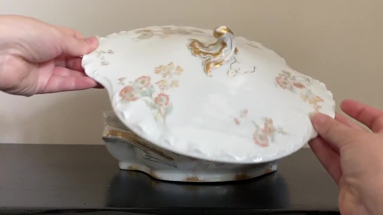 Haviland popular & Co. Limoges covered dish, 1888-1896 serving dish with lid