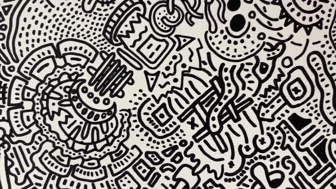 Doodle Art Drawing, Hand Drawn, Wall/living Room/office Decor - Etsy