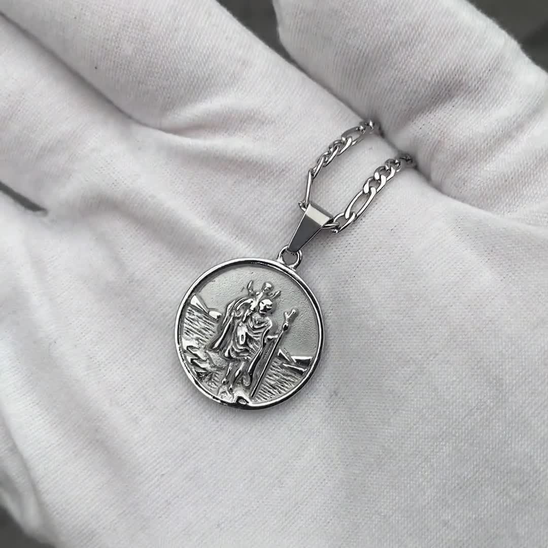 Men's St Christopher Medal For Sale Online | Irish Jewelry