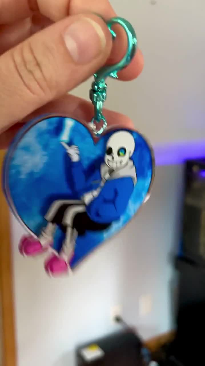 Sans Undertale AU 両面アクリルハートキーホルダー - Etsy 日本