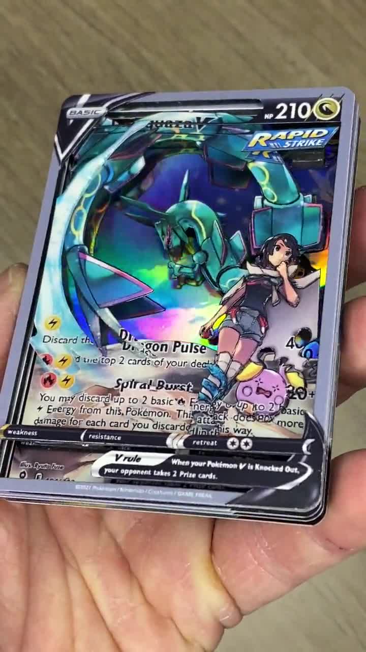3Dシャドウボックス ポケモンカード レックウザV 進化する空 アート