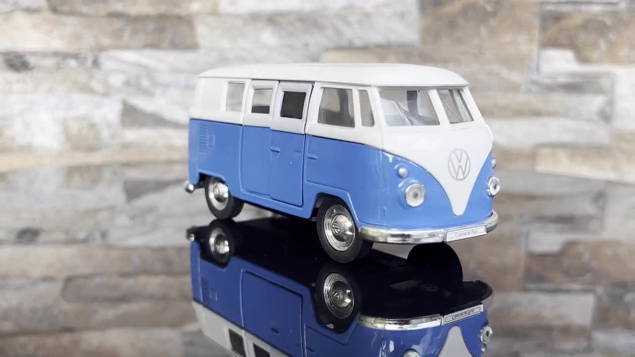 Volkswagen Classical Bus 1963, Diecast Car, 1/34 Scale Model Car