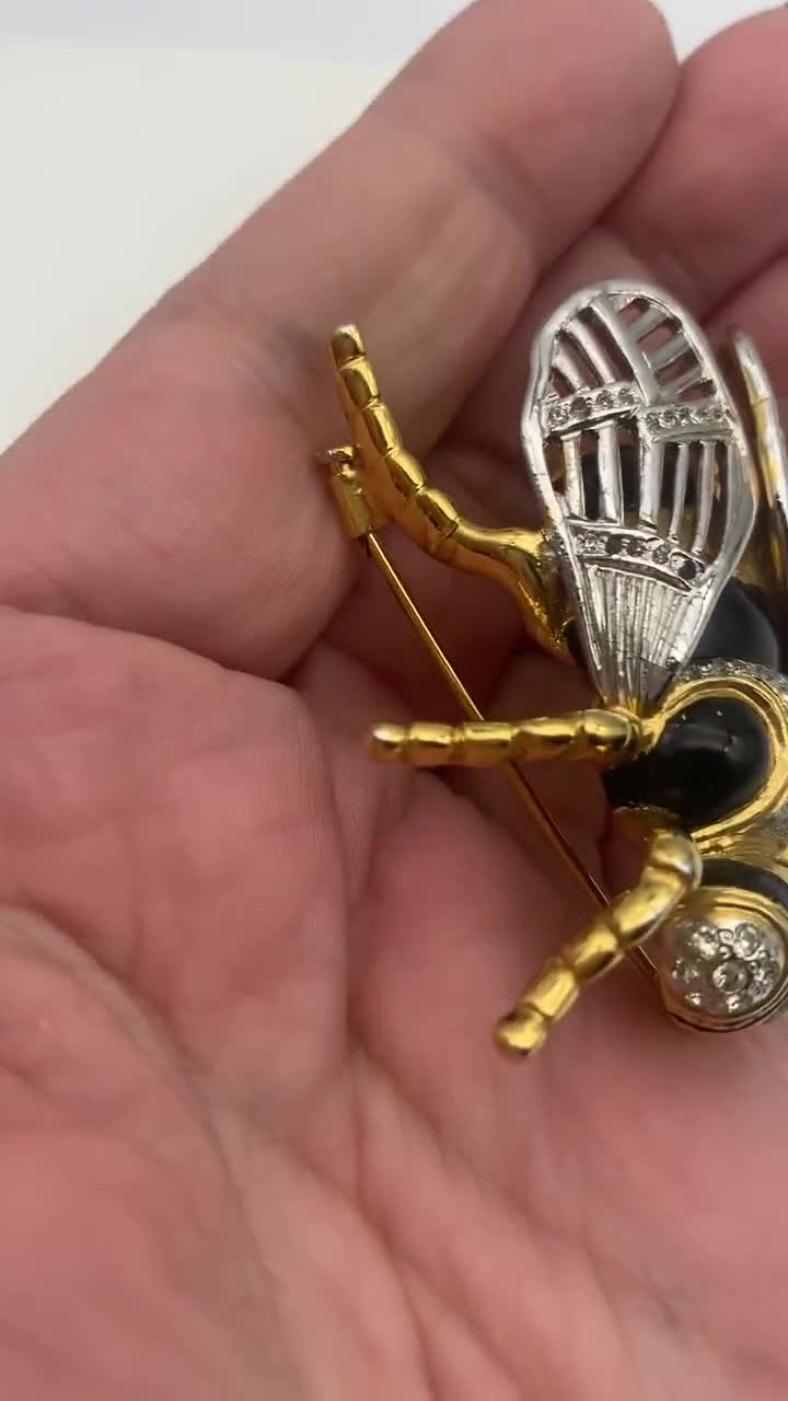 Vtg Large Rare VOGUE BIJOUX Insect Fly BROOCH Pin - High Quality