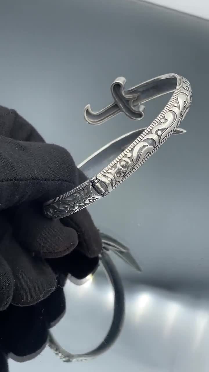 Nullus sword bracelet 925シルバー 925 Sterling Silver Zulfiqar Sword Bracelet With Turquoise