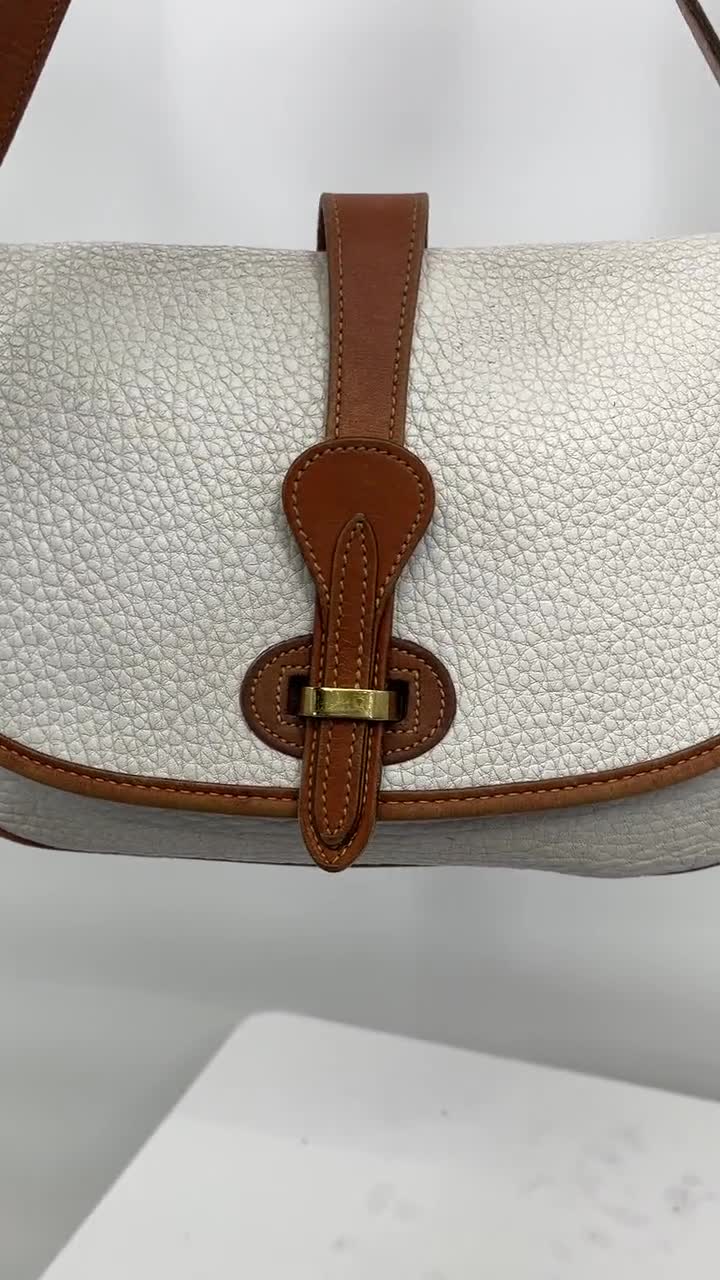 Vintage Early 80s White Dooney & Bourke Tack Bag  Made in USA