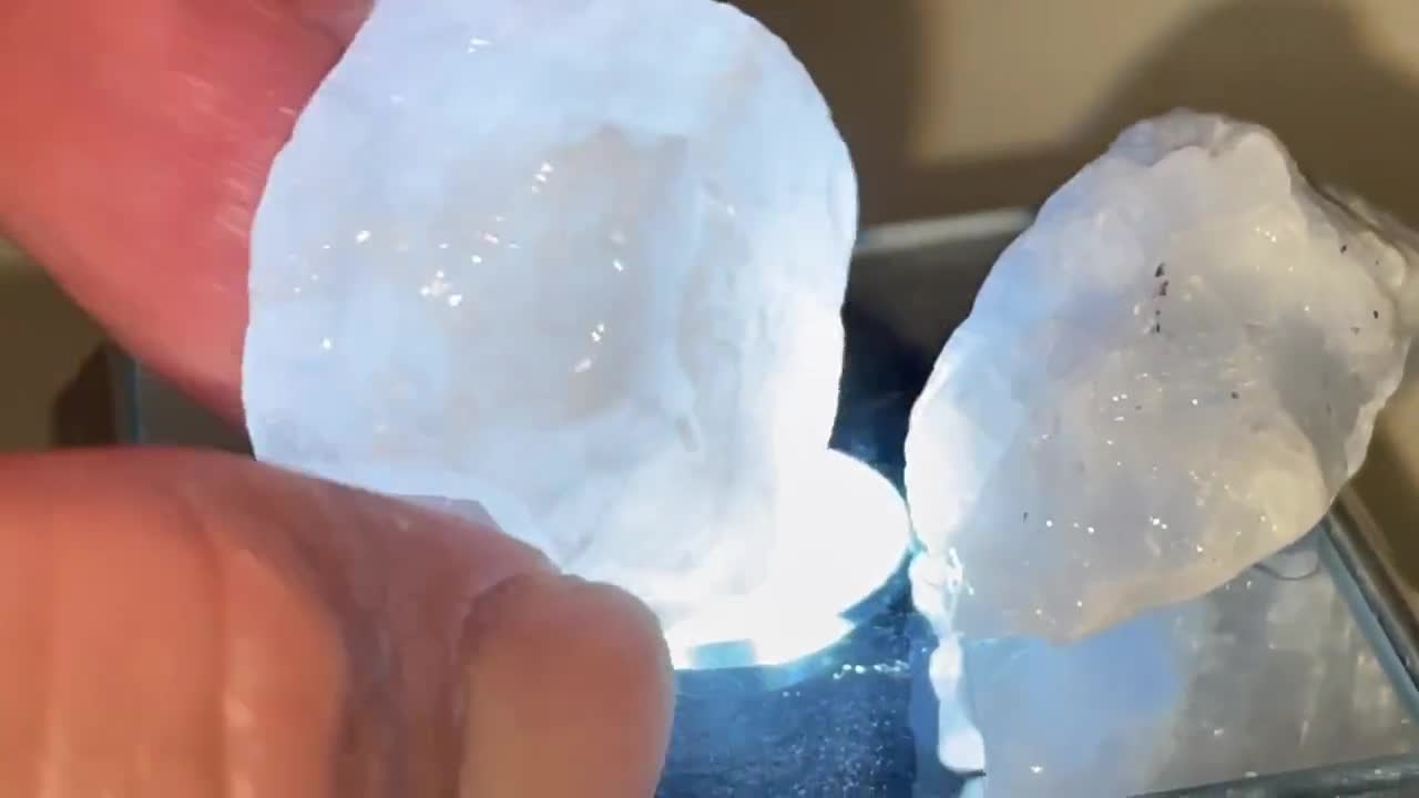 ブルー方解石透明標本結晶 230ct - ファセット原石 ジュエリー作り
