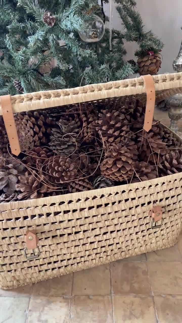 Baúl de almacenamiento de mimbre, cesta de almacenamiento con forma de hoja  de palma al por mayor para tu tienda - Faire España