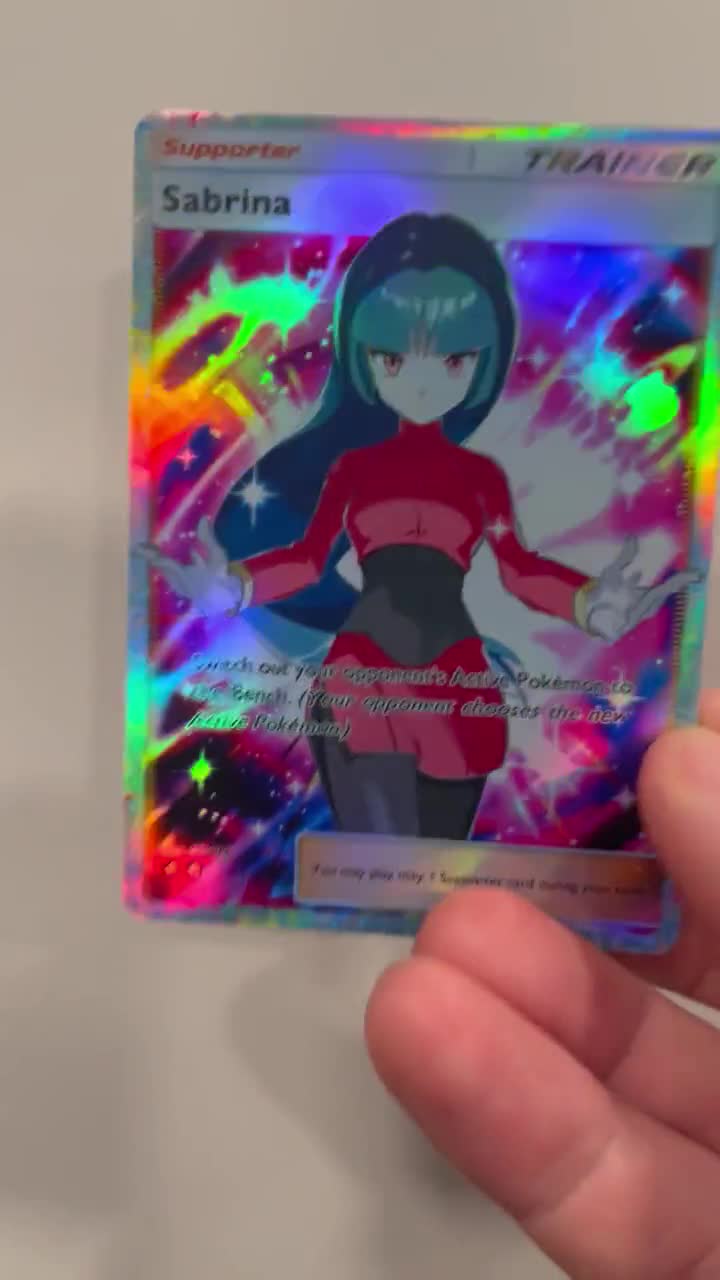 Sabrina Trainer Holographic Pokmon TCG Pocket Self Made Card - Sharp  Details!
