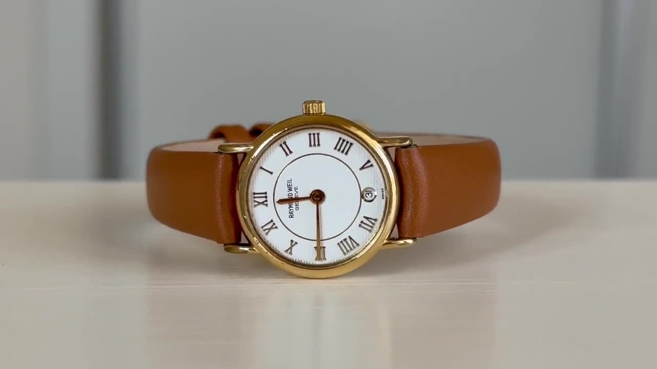 slim fit dress slacks Raymond Weil 5600 - Tank Quartz; 18k Gold Electroplated main image 0