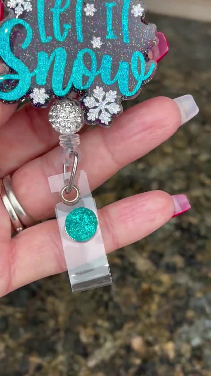Let it Snow Christmas Holiday Teacher Nurse Badge Reel Retractable Doctor RN Tech video poster