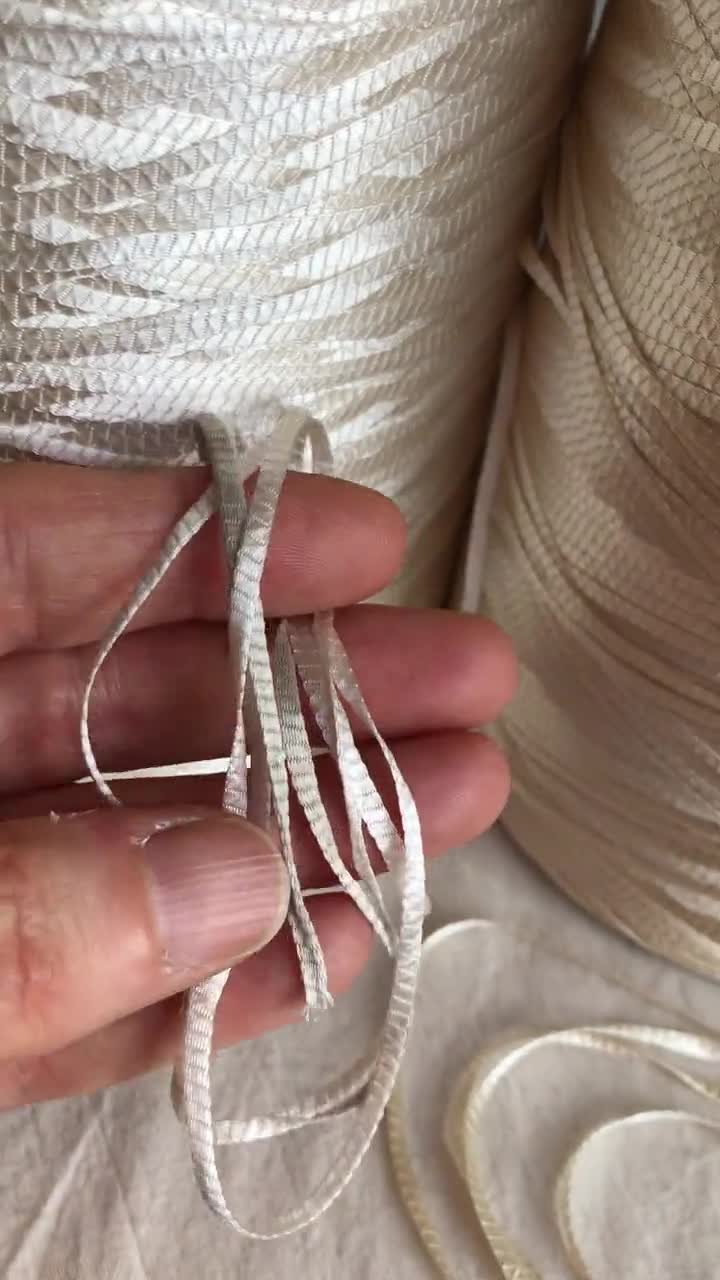 100% Silk Filament Tape Yarn, Japanese Yarn From Hasegawa, Machine, Hand  Knitting, Weaving, Crochet, Yarn on Cone, Black, Ecru or Pebble 