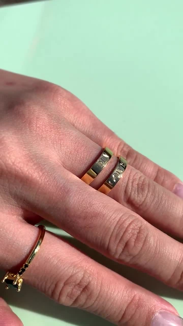 HS Custom Engraved Ring - Etsy