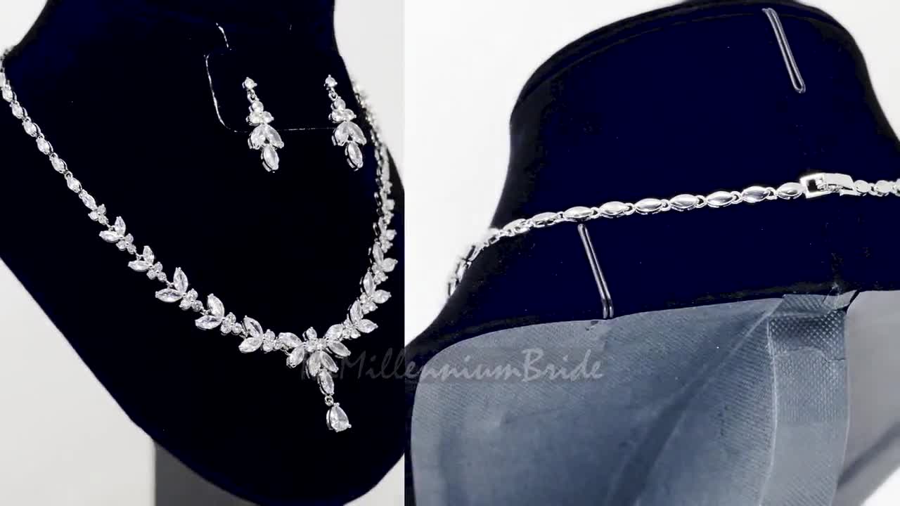Blue Silver Jewellery Set - Buy Blue Silver Jewellery Set online in India