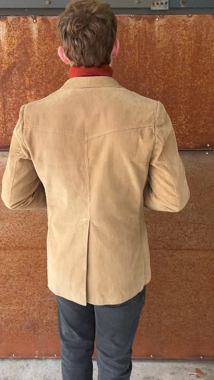 Vintage 1970s Mens Tan Corduroy Sears Western Sport Coat Vintage 1970s Mens Tan Corduroy Sears Western Sport Coat