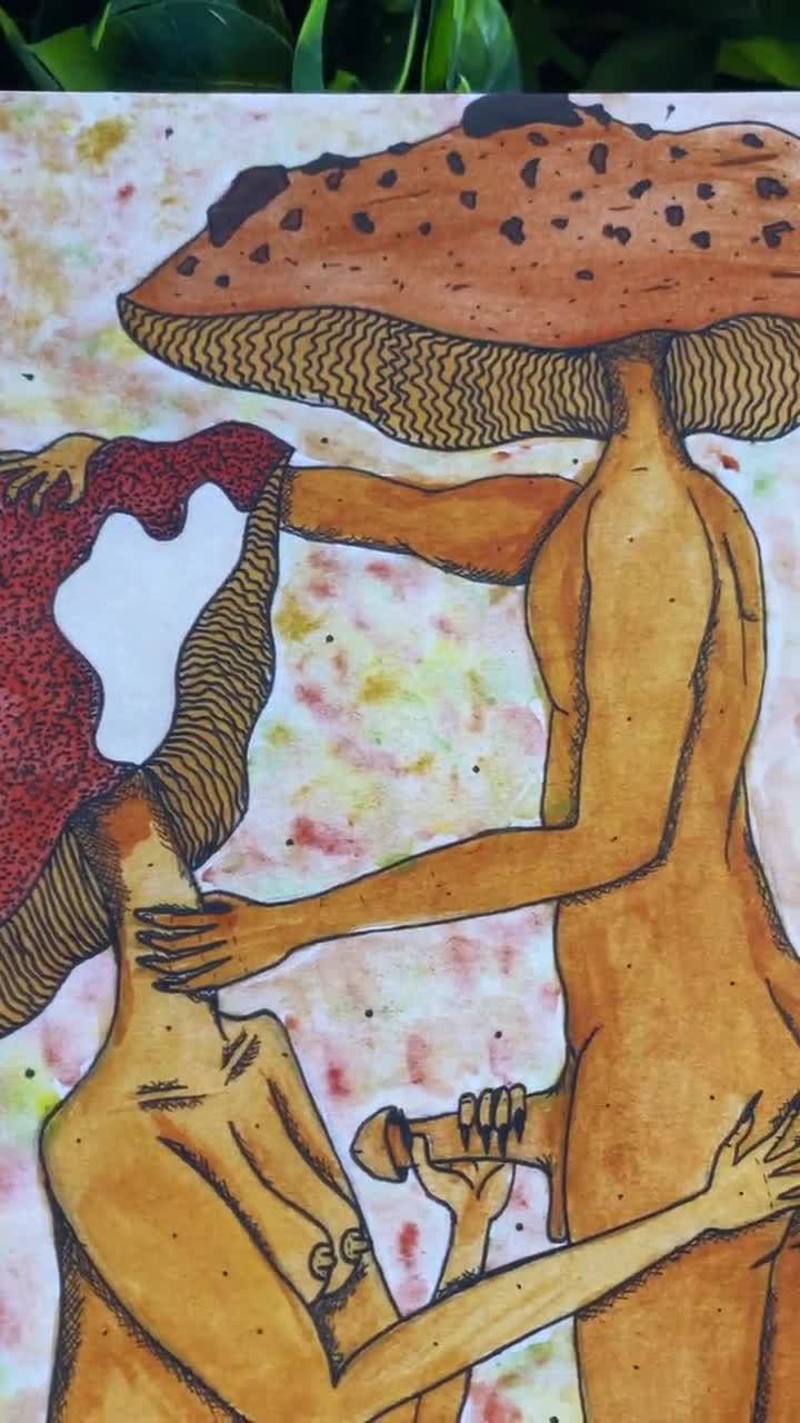 Kinky Mushrooms A4, A6, Erotic Watercolour Art Print, Erotic Mushroom  Painting, Sexual Mushroom People Wall Hanging, Naked People Art, - Etsy  Australia