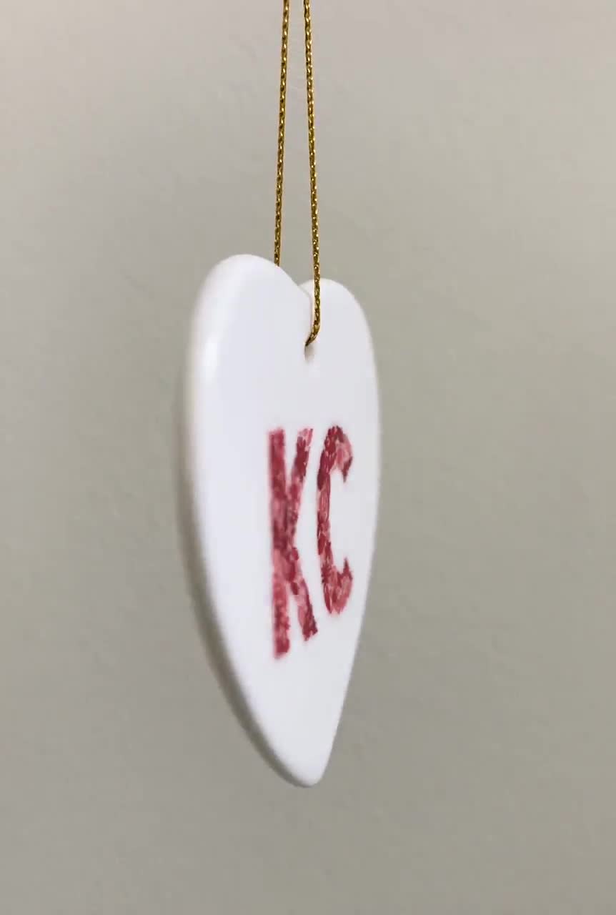 Kansas City Heart Christmas Ornament Choose Your Color 