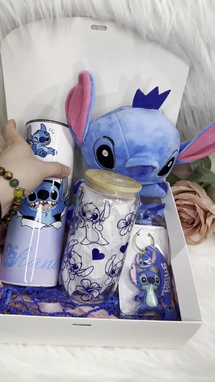 stitch, gift box, stitch gift box, caja de regalo de stitch, birthday gift box, tumbler, personalized gift box, caja de regalo personalizada video poster