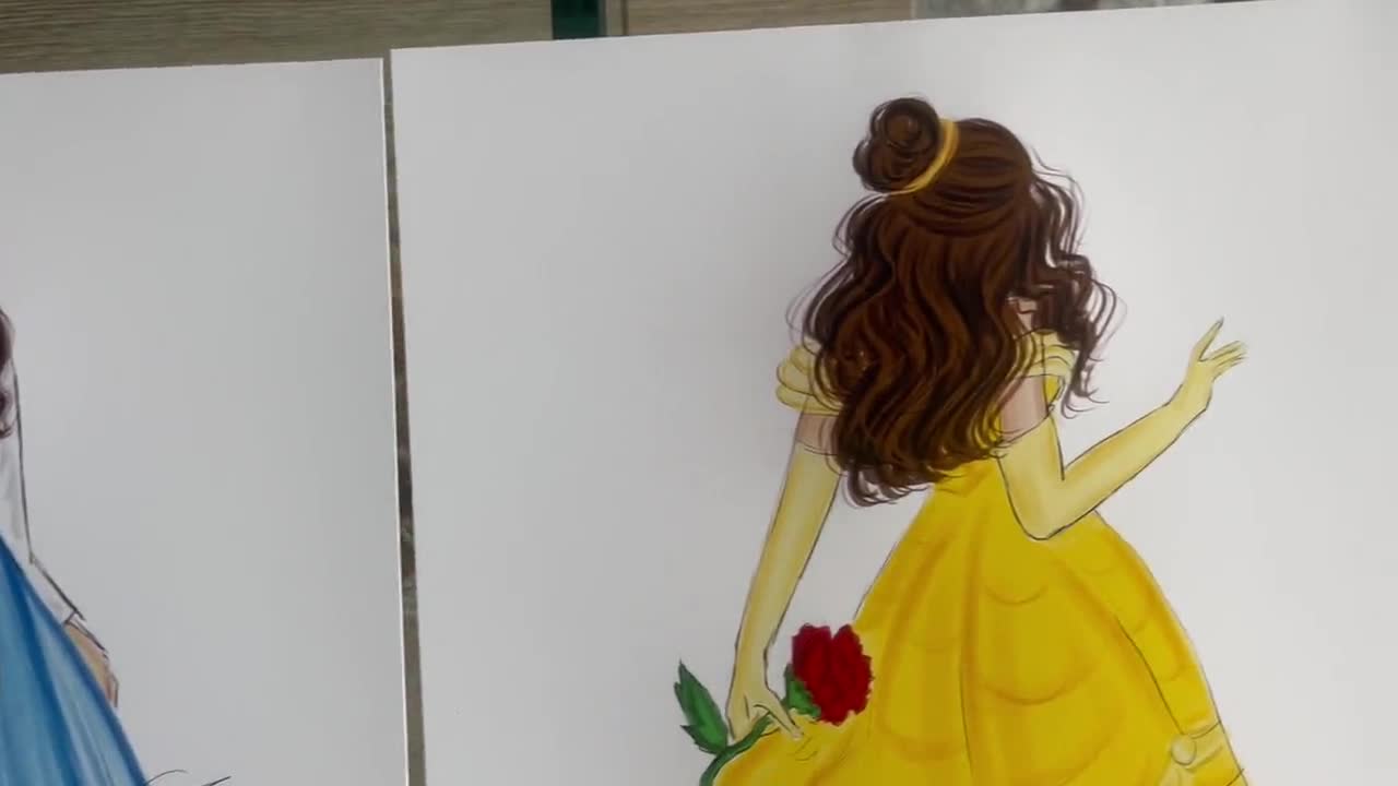 バンドル 2 プリント ベル アートプリント、ディズニープリンセス