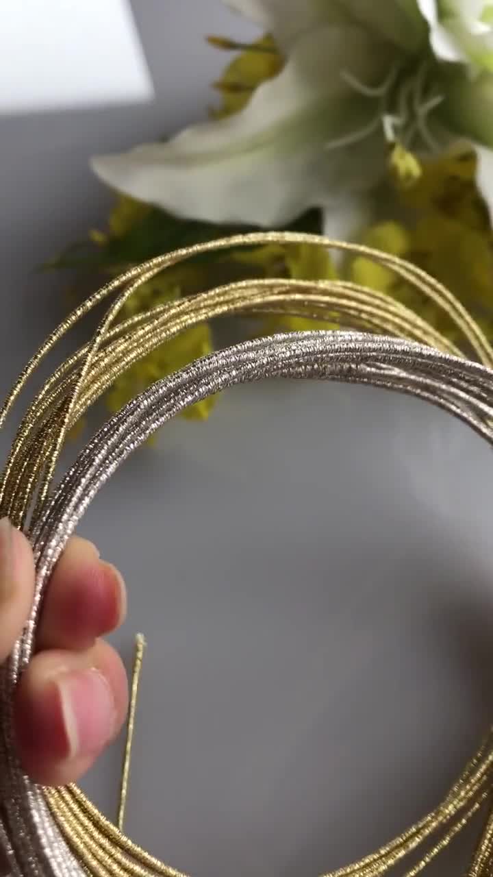 Gold Thread Wrapped Wire 72cm 5pc / Japanese Maiko Kanzashi