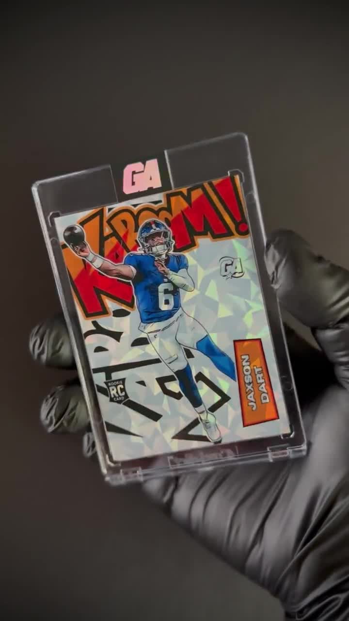 Jaxson Dart Custom Made Kaboom Style Trading Card | New York