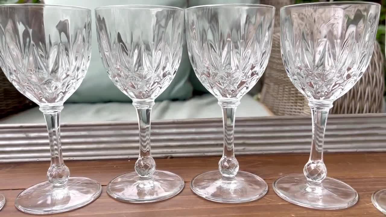 Cristal D'Arques-Durand Lady Diamond Highball Glasses Set of 2 - 5 tall