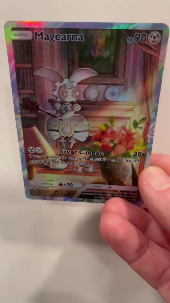 Magearna Holographic Pokmon TCG Pocket Self Made Card - Sharp Details!